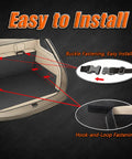 Heavy Duty SUV Cargo Liner For Tesla Cybertruck 2023 Plus Dog Floor Mat with Buckle and Hook-and-Loop Fastening for easy installation.