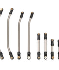 Double Bent Front And 90mm Rear Link Set For Axial SCX24 Deadbolt Crawler Beef Up Ground Clearance Titanium Alloy Or Aluminum Upgrade Nylon Rod Ends Brass Pivot Balls Flexible Build Options, 1/24 scale links