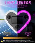 Pink Heart Shaped Car Interior Ambient Light For Windows With 5 Modes Type C And Solar Charging Easy Suction Cup Install