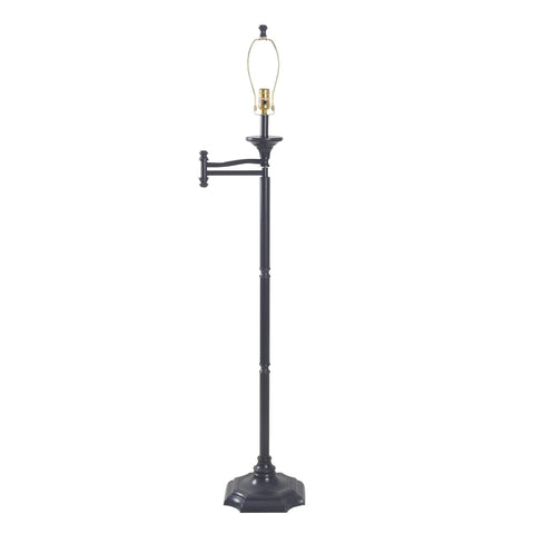 Wentworth Swing Arm Floor Lamp In Burnished Bronze Finish Your Go To Reading Light With 22 Inch Extension Arm And Cream Shade For Living Room Or Office