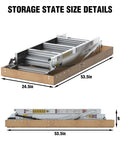 Beefy Heavy Duty Aluminum Attic Ladder 25 By 54 Inch With 375 Pound Capacity Pull Down Access For Ceilings Ranging From 7 Ft 8 In To 10 Ft 3 In Easy Install Durable Construction For Safe Home Storage size details 24.5 x 53.5 x 9.4 in