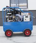 Side view of Hot Water Pressure Washer 4000 PSI 4 GPM Gas Powered With 420cc 13.5HP Engine And AR Pump Heavy Duty Commercial Washer