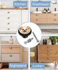 Four Piece Round Cabinet Knob Set For Kids Drawer Pulls With Screws Stylish Cupboard Handles For Home Kitchen Bath