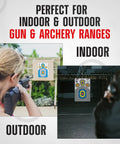 Extra Large Silhouette Targets For Shooting Range 23 By 34 Inch High Visibility Paper Targets Anti Glare displayed indoors and outdoors