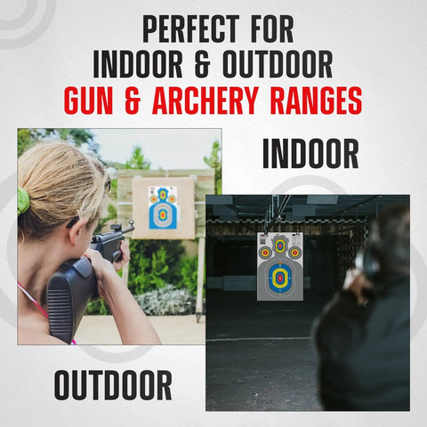 Extra Large Silhouette Targets For Shooting Range 23 By 34 Inch High Visibility Paper Targets Anti Glare displayed indoors and outdoors