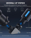 Dope 1.25 Inch WiFi Eyepiece for Telescopes With App Control and USB C 2MP 1080P Guiding Camera, electronic eyepiece setup