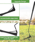 36 Inch Grass Whip With Double Edged Serrated Blade For Tall Grass And Overgrown Weeds Manual Yard Work Tool Swing Blade Weed Cutter For Yards Ditches Forests And Fields, showing 36-inch length with 8-inch serrated blade on grass field