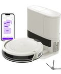 Robot Vacuum Cleaner With Beastly Suction For Pet Hair On Rugs And Hard Floors Bagless Self Empty Base and app display