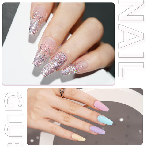 Two In One Nail Glue And Base Gel For Acrylic Tips 16ml UV Light Cure In Sixty Seconds Strong Long Lasting Hold For Press On Nails DIY Gel Nail Kit