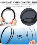 No Sweat Swap Slick Sweep Windshield Wiper Blades Replacement Fit For Model S 2012 2025, showing flexible design and natural rubber material.
