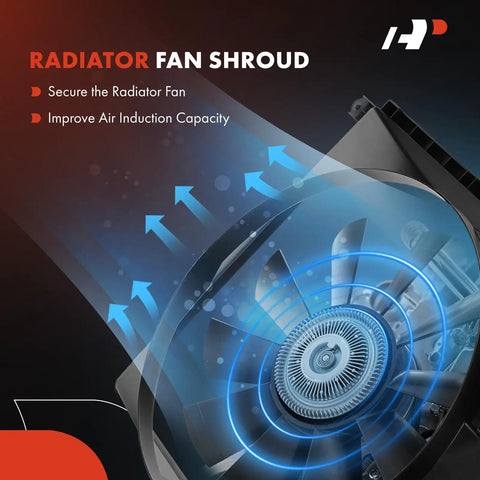 Engine Radiator Cooling Fan Shroud Compatible With 2017 Through 2024 Audi A4 A5 A6 Quattro Allroad features enhanced air induction.