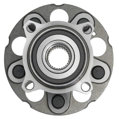 Front view of rear wheel hub bearing assemblies with ABS for Honda CR-V 2007-2011 and Acura RDX 2007-2012 2016-2018; ISO certified.
