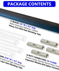 Get This Heavy Duty Underground Wire Splice Kit For Submersible Pumps Featuring Clear Dual Wall Heat Shrink And Black Outer Sleeve To Seal 16-14 Awg Four Conductor Cords Waterproof And Repair Electrical Connections With Ease. package contents with 6.3 in black heat shrink, clear tubes, butt connectors