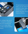 Semi Automatic Round Bottle Label Applicator Machine control panel with buttons and intelligent sensor for efficient labeling.