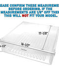 Measured dimensions of Meat Pan Crisper Bin Compatible With Frigidaire Refrigerator Model 240342830