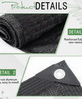 3 Ft By 30 Ft Balcony Screen Privacy Fence Cover HDPE UV Resistant Outdoor Mesh Privacy Screen Shield, close-up of roll and grommet