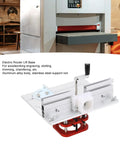 Smooth As Butter Manual Router Table Lift Kit, 2 Inch Precision Stroke with aluminum base and stainless rods for woodworking.