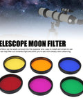 6 Piece 2 Inch Telescope Eyepiece Filter Kit Moon Filter With M48x0.75mm Threads Eyepiece Filters In Storage Case For Planetary Observation And Space Exploration