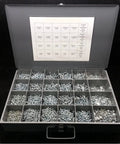 Open tray showing Pan Head Machine Screw Assortment Kit With Tray Including 6 32, 8 32, 10 24, And 10 32 Screws in compartments.