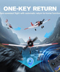 Beginner Friendly Easy To Fly T 28 RC Plane With Three Flight Modes And One Key Return in flight with remote control