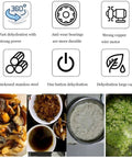 Slick Stainless Steel Vegetable Water Extractor With No Sweat Centrifugal Drying For Crisp Leafy Greens And Fresh Cabbage Compact Electric Salad Spinner Hella Handy For Daily Meal Prep features durability icons and food dehydration results.
