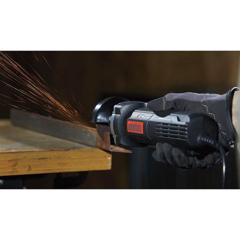 Three Inch Electric Cutoff Tool With Six Amp Motor, High Speed Up To 20k RPM, cutting metal with sparks