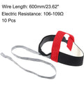 ESD Anti Static Foot Heel Straps 10 Pack Adjustable Grounding Belt with red strap and 600mm wire for electronics assembly
