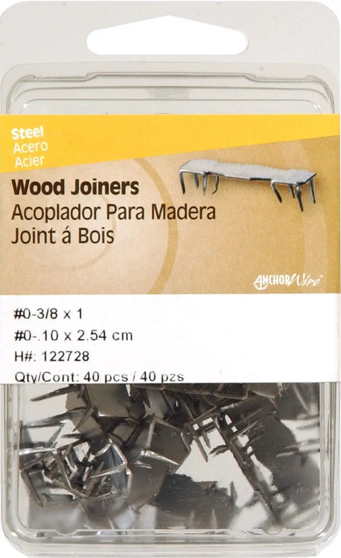 Solid As A Rock Wood Joiners Size 0 One Inch Corrugated Metal Pins Heavy Duty Furniture And Screen Mending Kit Forty Piece Bright Silver No Fuss Tap Together Joints That Hold Dead Tight