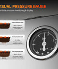 Visual pressure gauge for Heavy Duty Semi Automatic Espresso Maker With 15Bar Extraction Power displays extraction states.