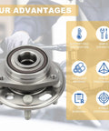 Pair Of Front Or Rear Wheel Hub And Bearing Assemblies 513288 For Chevrolet Malibu Impala Equinox Buick Regal Lacrosse Cadillac CTS XTS GMC Terrain Saab 9-5 Direct Replacement OEM Grade Fitment Durable Performance For 2011-2020 Models shown with advantages