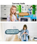 Child using toys with two-way audio from the Badass 8MP Smart PTZ WiFi Security Dome Camera for clear communication.