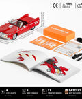 Low Rider Big Red Car Building Bricks Set With Street Fusion Vehicle Engineering And Lighting Model featuring 969 pieces, manual, and box shown.