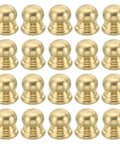 20 Pack M4x0.7 Brass Threaded Cup Caps for Lamp Finials Knobs Decorative Nuts, Lighting, Furniture And Cabinet Hardware, 10mm Ball Style