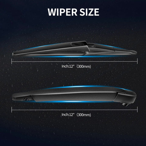 Rear Wiper Arm Blade Set For Mercedes Benz GLE 2016 2017 2018 2019 Replacement Wiper Kit showing 12 inch size