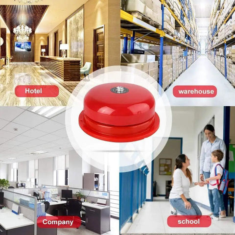 CB6B 95dB Aluminum Round Fire Alarm Bell Electric Ringing Bell for Hotels, Warehouses, Schools, and Companies
