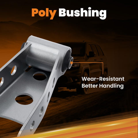 2 To 3 Inch Adjustable Lowering Shackle Kit For Silverado 1500 And Sierra 1500 Trucks with poly bushing