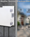 Rugged Outdoor Electrical Junction Box With Vented Design For Heat Dissipation ABS Plastic Project Enclosure on wall