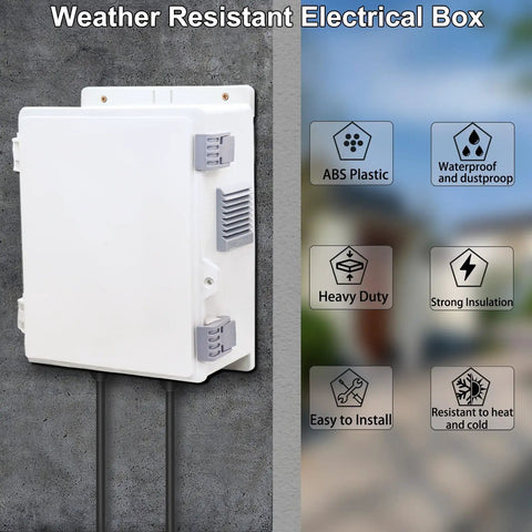 Rugged Outdoor Electrical Junction Box With Vented Design For Heat Dissipation ABS Plastic Project Enclosure on wall