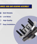 Front Wheel Bearing And Hub Assembly 513215 For Malibu 2004 2007 And Pontiac G6 2005 2007 Front Non ABS, 5 Lug, OE Replacement Wheel Hub Kit