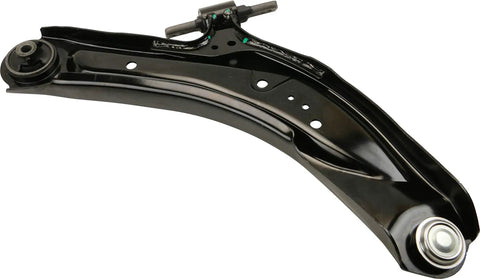 Drop In Front Left Lower Suspension Control Arm And Ball Joint Assembly For Nissan Rogue And Qashqai, Fits 2014 2020 Rogue, 2017 2019 Rogue Sport, And 2017 2019 Qashqai Models, Easy Install, Beefed Up OEM Grade Replacement black steel control arm with ball joint