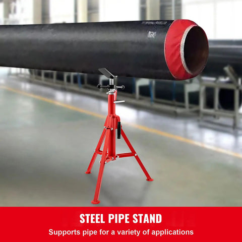 Heavy Duty V Head Pipe Stand For No Sweat Adjustable Height And Foldable Build Rock Solid Tripod Base Fits One Eighth To Twelve Inch Pipe Two Thousand Five Hundred Pounds Capacity Built Damn Tough