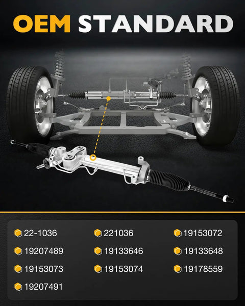 Diagram of Chevy Silverado 1500 And GMC Sierra 1500 Power Steering Rack And Pinion Assembly For 2007 2013 Models