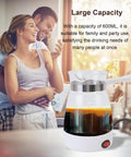 Couple with Electric Turkish Coffee Pot 600ML Quick Heat Coffee Maker With Glass Carafe 600W For Turkish Coffee And Tea, US Plug