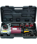 Heavy Duty Electric Pipe Threader Kit With Four Replaceable Steel Dies For One Half To One Inch Four Inches Pipes 28 Rpm No Load Speed And Included Carry Case for professional plumbing.