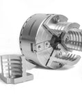 Hella Secure Ripple Deep Grip Replacement Jaws For Wood Lathe Chucks NCK Series close-up view with smooth grip and metal finish.