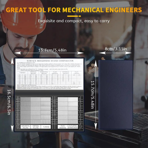 Surface Roughness Standards Set For Calibration And Quality Control, 30 Specimens With Ra0.05 To 12.5 Micron Finish, Built Tough From 45 Carbon Steel For No Sweat Lab Testing, open case and block set