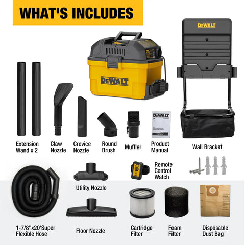 Heavy-Duty Wall-Mount Wet-Dry Vacuum For Garage And Shop, 6 Gallon Capacity, 5 Peak HP Motor, DXV06G Beast Mode parts list