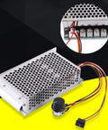 Beast Power DC Motor Speed Controller 10-50V 100A 5000W PWM Control with heat dissipating case and wiring details