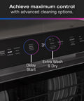 Compact Countertop Dishwasher With Smart Wifi Connectivity Six Wash Cycles Energy Star control panel showing delay start and extra wash options.