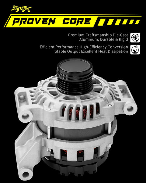 Upgraded Alternator For Chevy Spark 2016 Through 2022 1.4L L4 12V 80A Clockwise 5 Groove Pulley Fits Activ LS LT Models